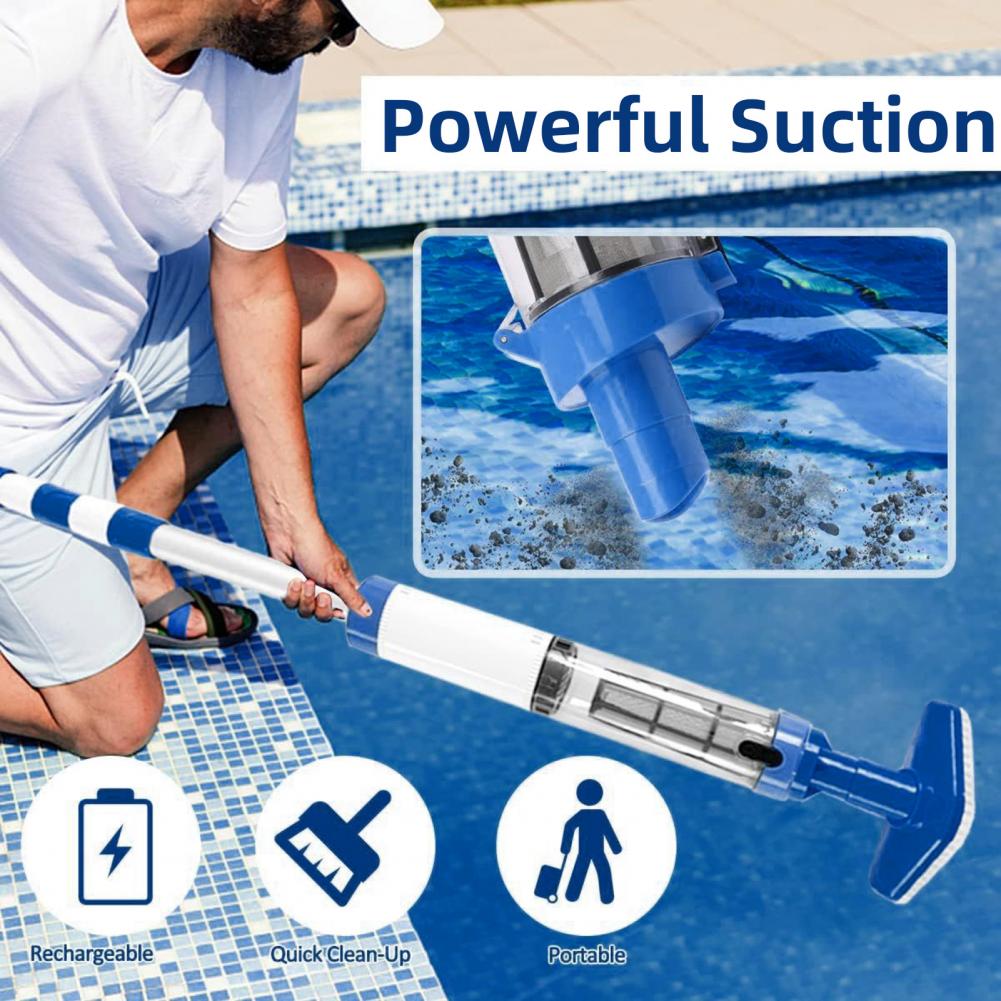 Pool Vacuum Manual - Pool-Schmutzreiniger, leistungsstarker kabelloser Pool-Staubsauger für Inground-Pools,