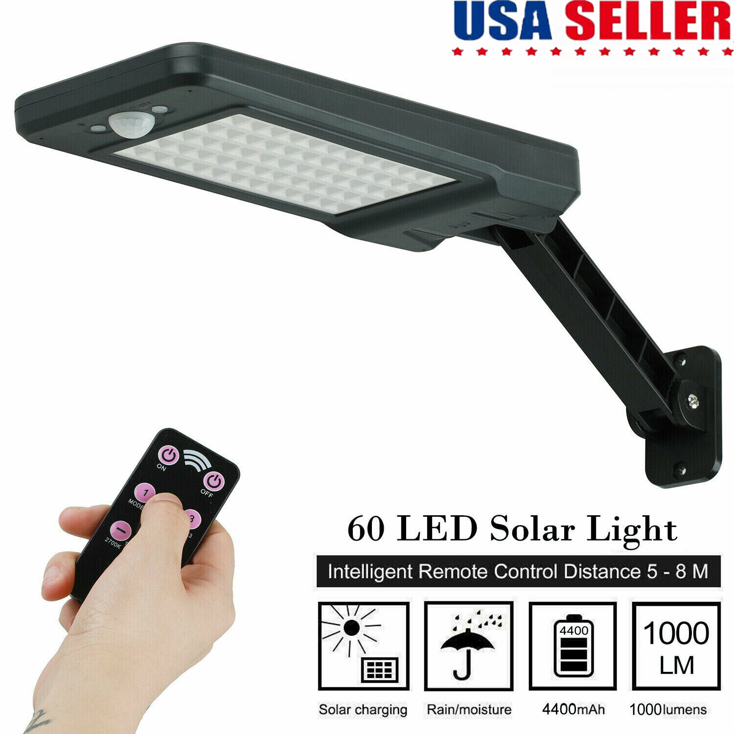 Pool Light Solar Rechargeable - Solarbetriebene Wandleuchte, 60 Lumen, wasserdicht, IP65,
