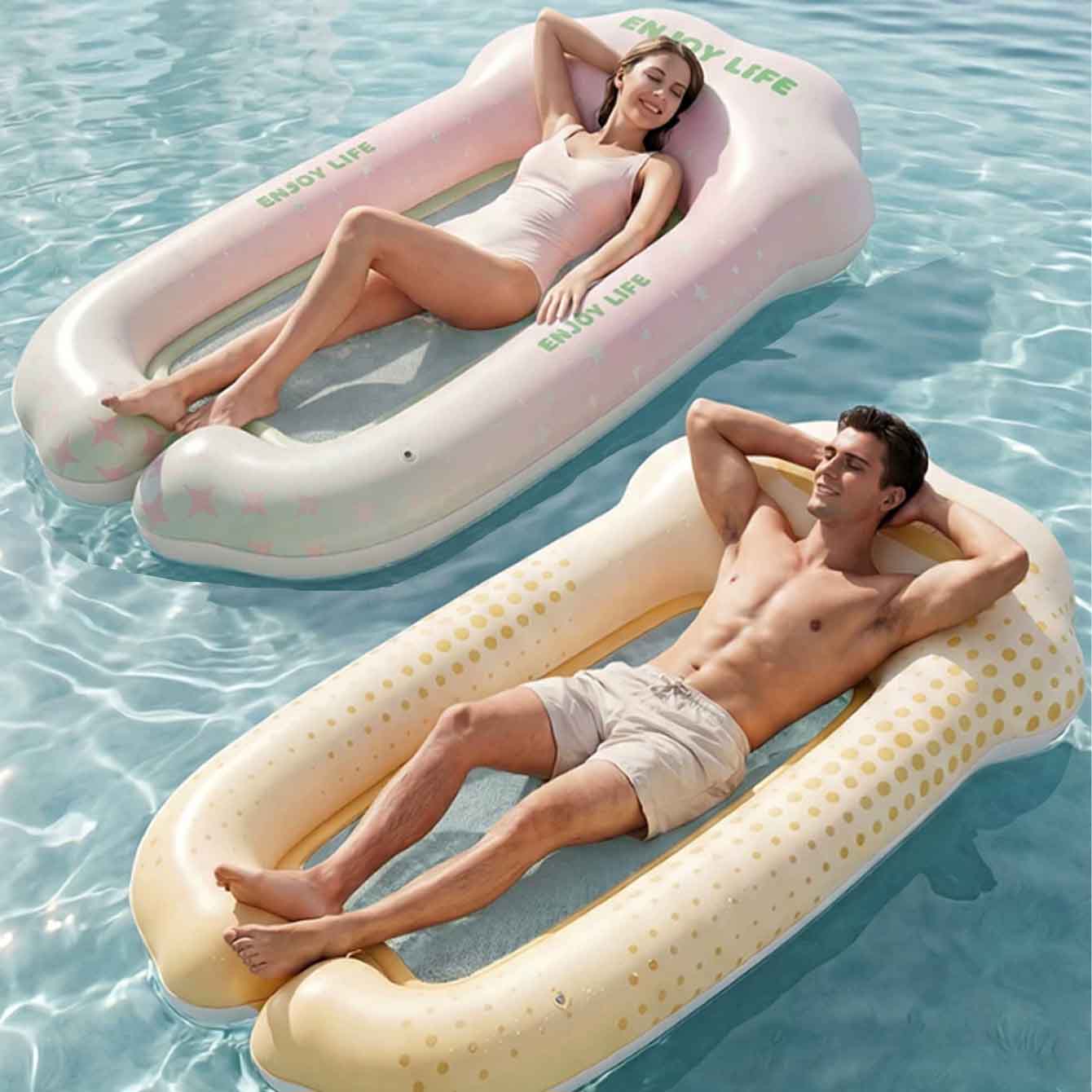 Pool Lounger Inflatable - Aufblasbare Wasserhängematte für den Pool, aufblasbare