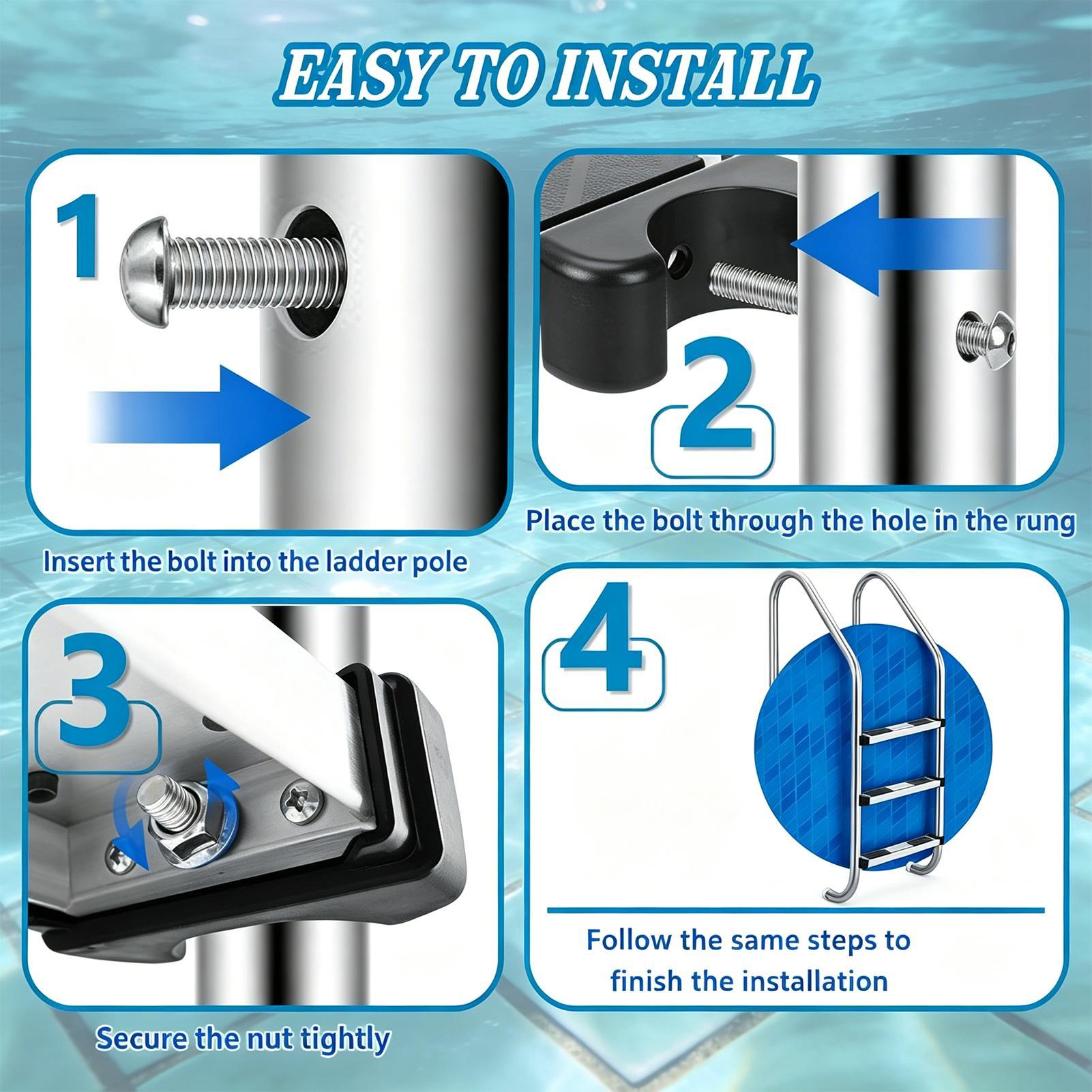 Ersatz-Poolleiterstufen 1,9 Zo – Pool Ladder Above Ground Bewertung und Preis
