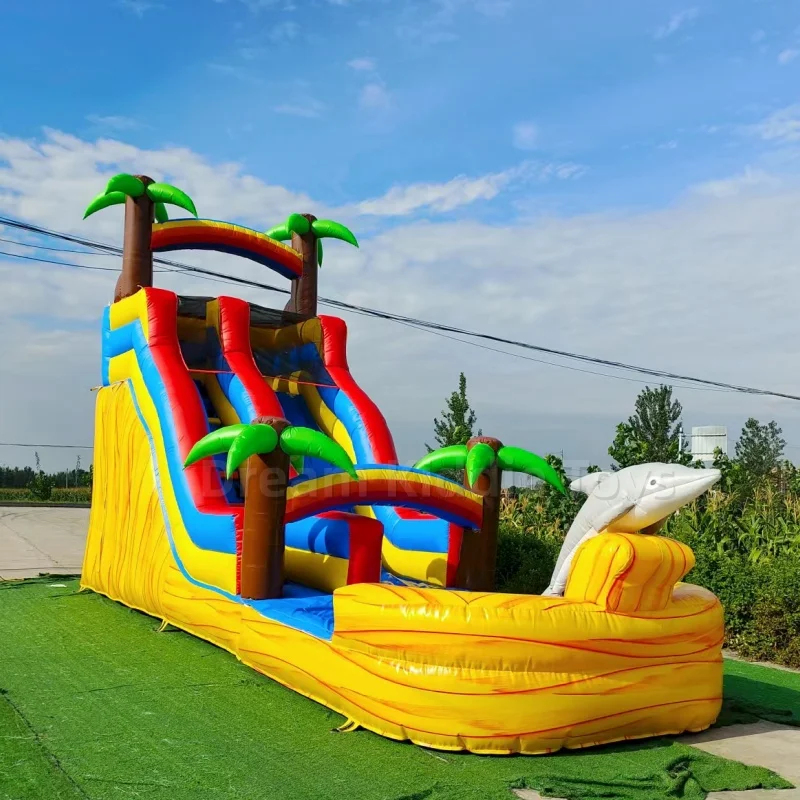 Riesige tropische Delfin-Theme – Water Slide Inflatable Bewertung und Preis