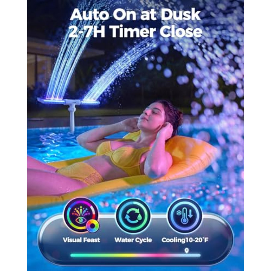 Solar-Poolbrunnen für eingelas – Pool Light Solar Rechargeable Bewertung und Preis