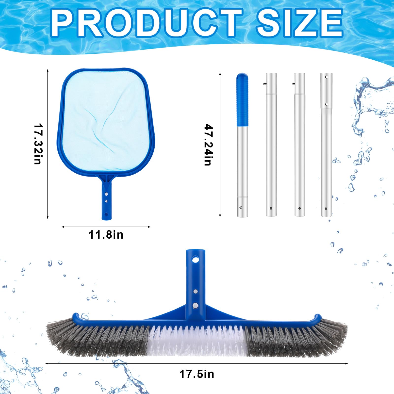 3-teiliges Pool-Reinigungsset  – Pool Skimmer Net Bewertung und Preis