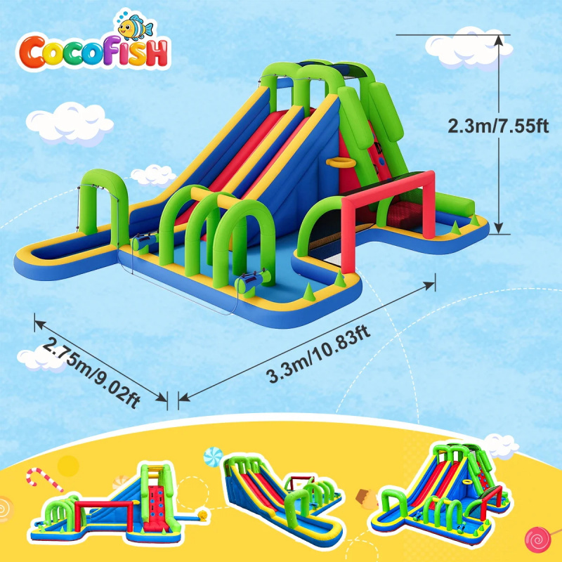 Cocofish Großer Aufblasbarer W – Water Slide Inflatable Bewertung und Preis