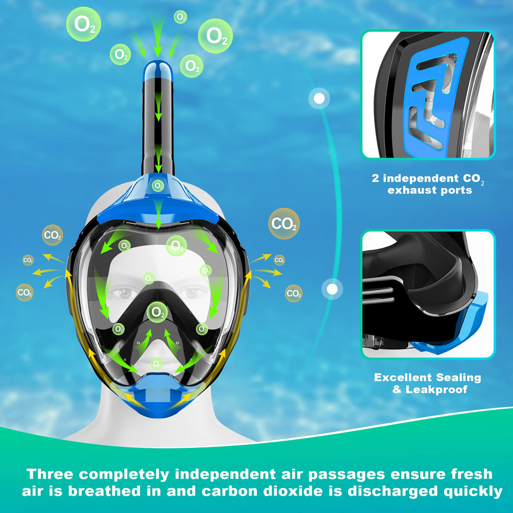 Vollgesichts-Schnorchelmaske m – Snorkel Mask Full Face Bewertung und Preis