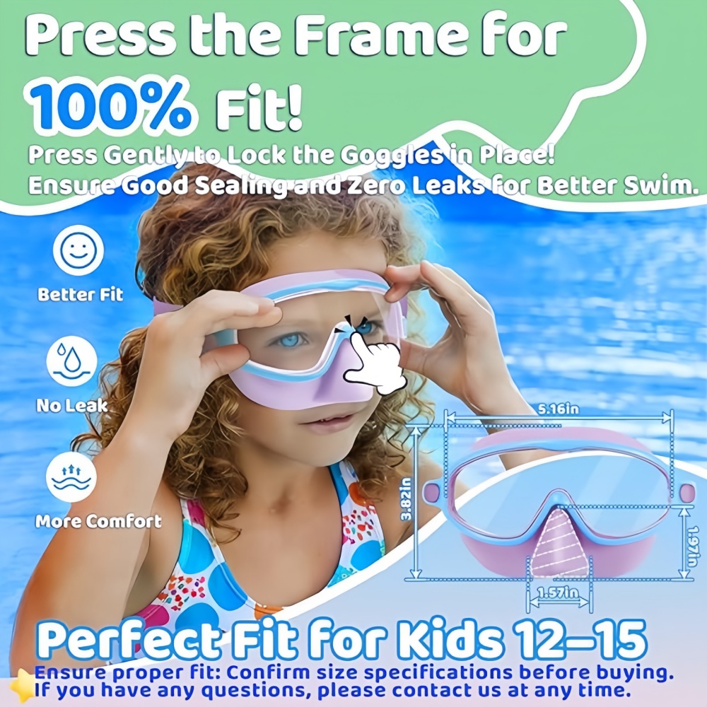 Kinder-Schwimmbrille mit Nasen – Swim Goggles Anti Fog Uv Bewertung und Preis